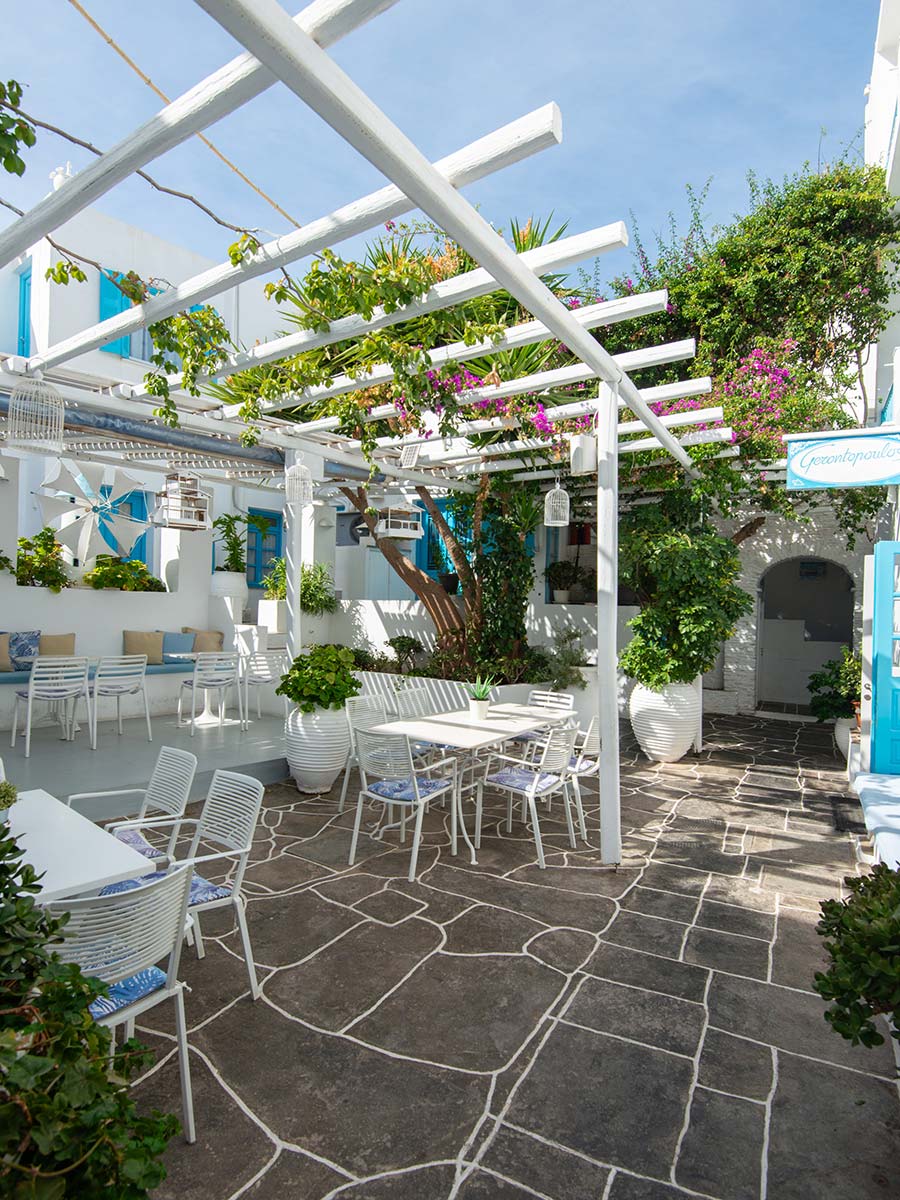 The back yard of hotel Anthousa in Sifnos