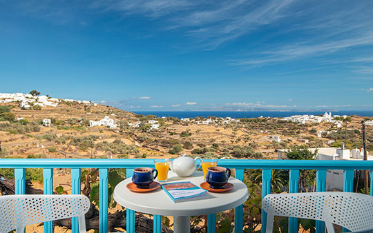 Vue sur la mer depuis la chambre 6